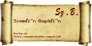 Szemán Bogdán névjegykártya